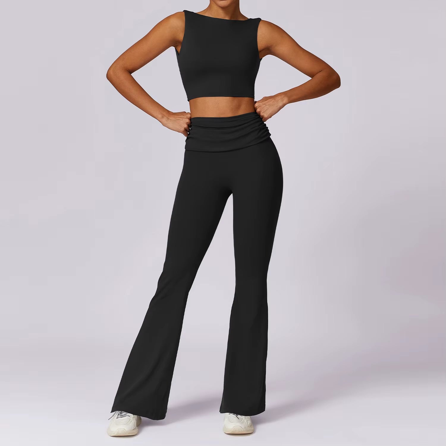 Yoga Clothing Sets Athletic Wear Women High Waist Leggings and Top Two Piece Set Gym Tracksuit Push up Fitness Workout Outfits