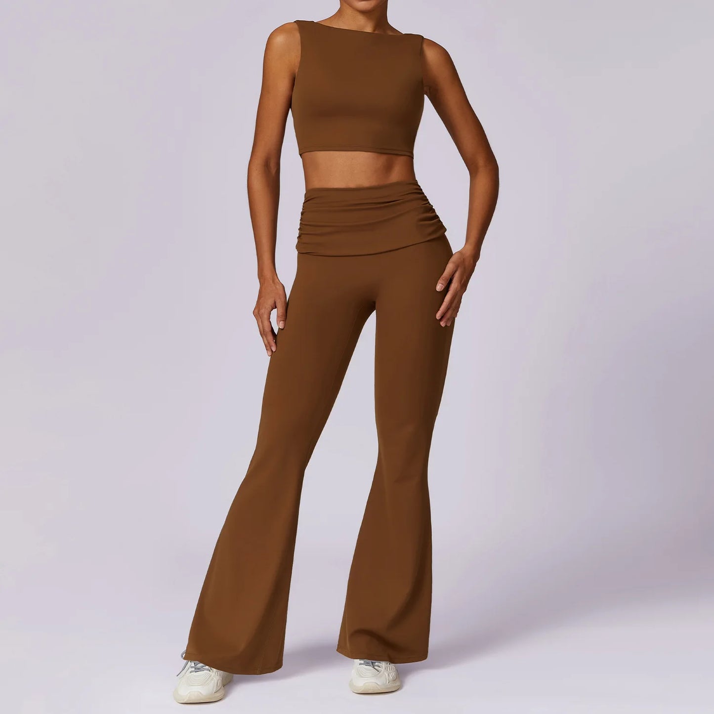 Yoga Clothing Sets Athletic Wear Women High Waist Leggings and Top Two Piece Set Gym Tracksuit Push up Fitness Workout Outfits