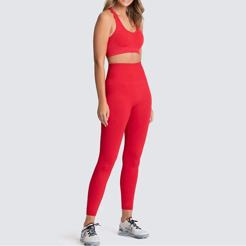 2021 Hot Women'S Seamless Yoga Suit Sportswear Fitness Suit Sports Bra Leggings 2 Piece Sets Gym Clothes Costume for Yoga Female
