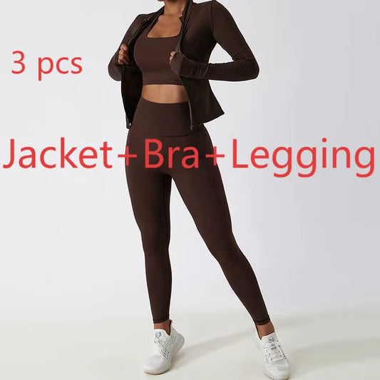 2/3PCS Sport Yoga Set Soft and Breathable High Waist Fitness Gym Suit Sportwear Women Set Workout Clothes for Women Tracksuit