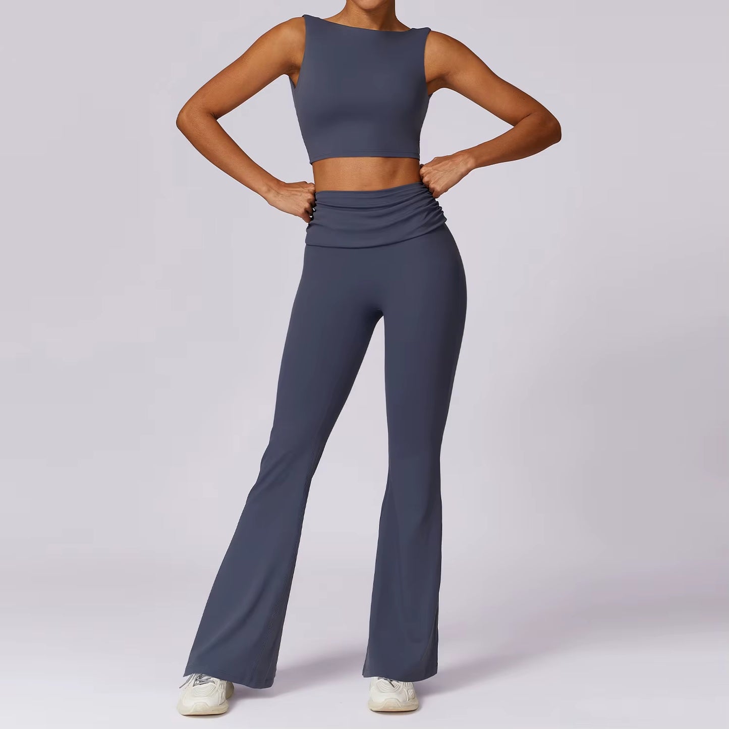 Yoga Clothing Sets Athletic Wear Women High Waist Leggings and Top Two Piece Set Gym Tracksuit Push up Fitness Workout Outfits