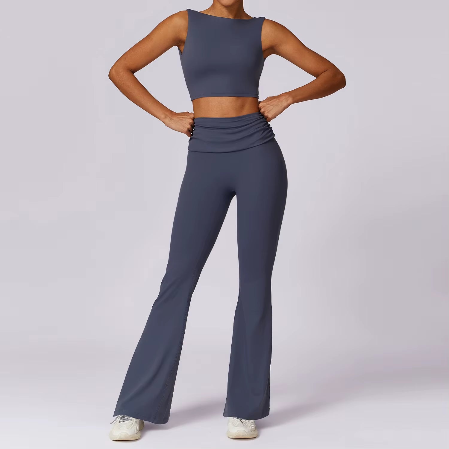Yoga Clothing Sets Athletic Wear Women High Waist Leggings and Top Two Piece Set Gym Tracksuit Push up Fitness Workout Outfits