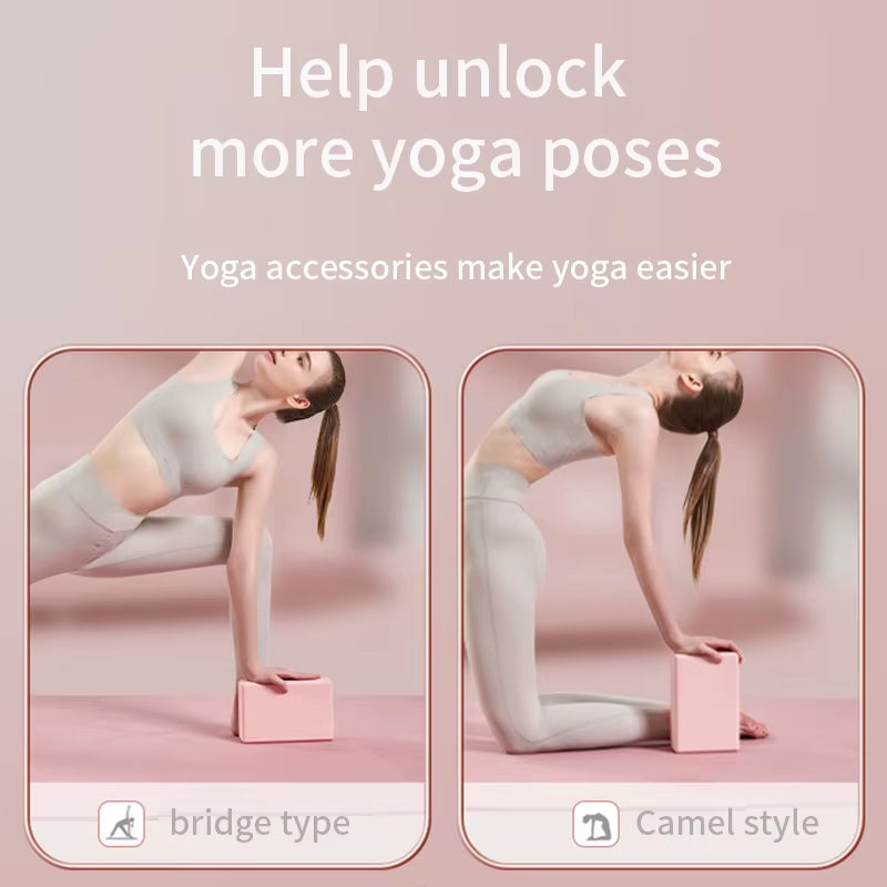 Yoga Blocks,Supportive, Lightweight & Odor Resistant, Yoga Essentials for Yogini,Eva Foam Brick for Beginners, Yogis, Pilates
