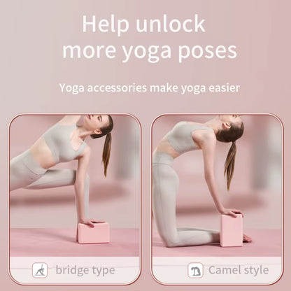 Yoga Blocks,Supportive, Lightweight & Odor Resistant, Yoga Essentials for Yogini,Eva Foam Brick for Beginners, Yogis, Pilates